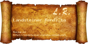 Landsteiner Renáta névjegykártya